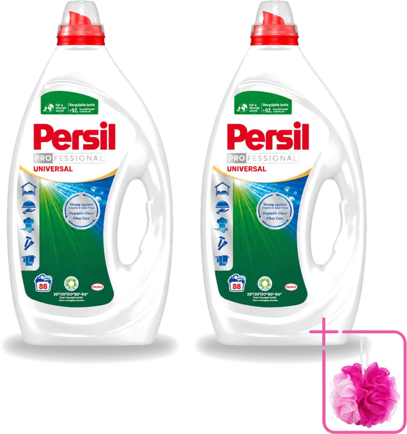 2 x Persil Professional - Universal - Vloeibaar Wasmiddel - Witte en Gekleurde Was - 88 Wasbeurten - Bulkverpakking - Wasmiddel - Douchemop - Wasmachine
