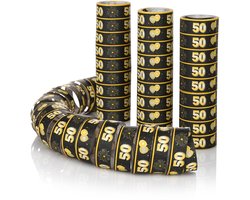 FunX Luchtslangen 50e verjaardag 3-pack - goud zwart feestdecoratie en tafeldecoratie voor man of vrouw - ShopVlot