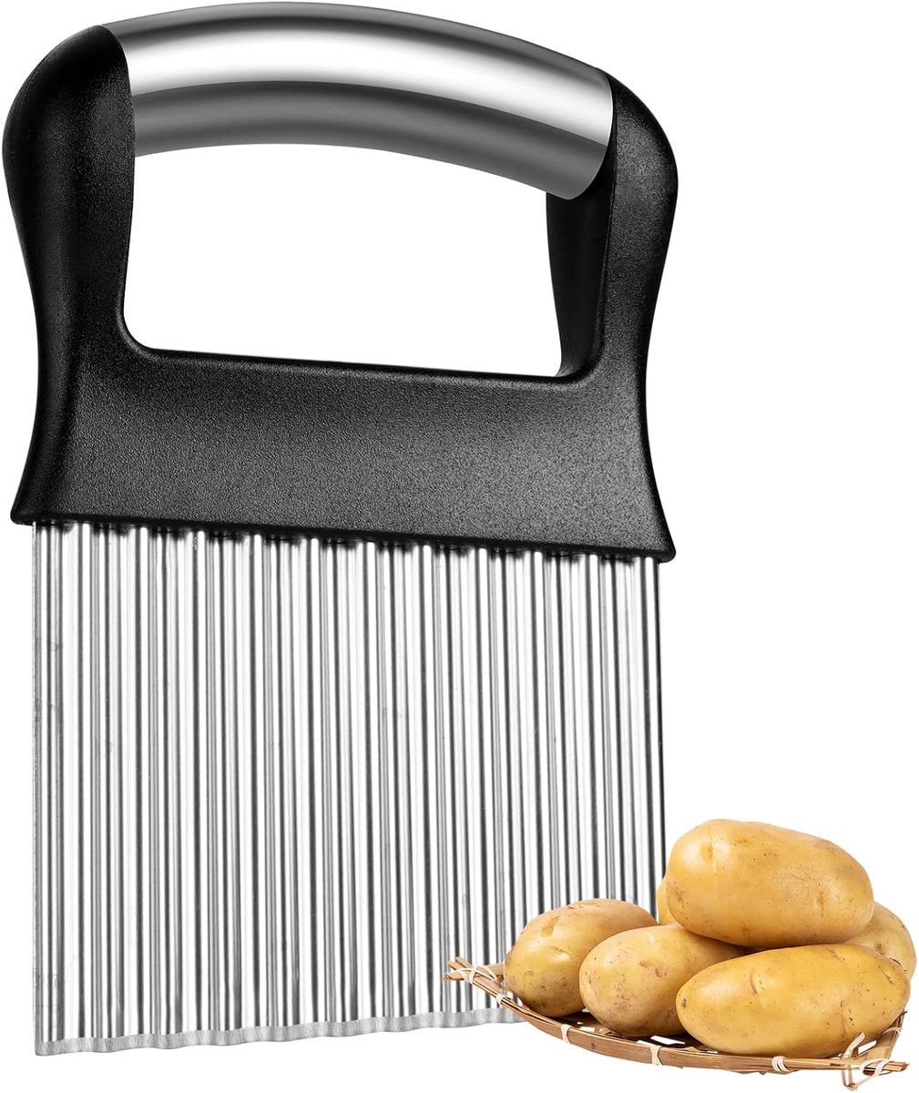 Cutter Golvend Blade Chips Cutters Rvs Aardappel Chipper Groente Chopper Aardappel Slicer Voor Chip