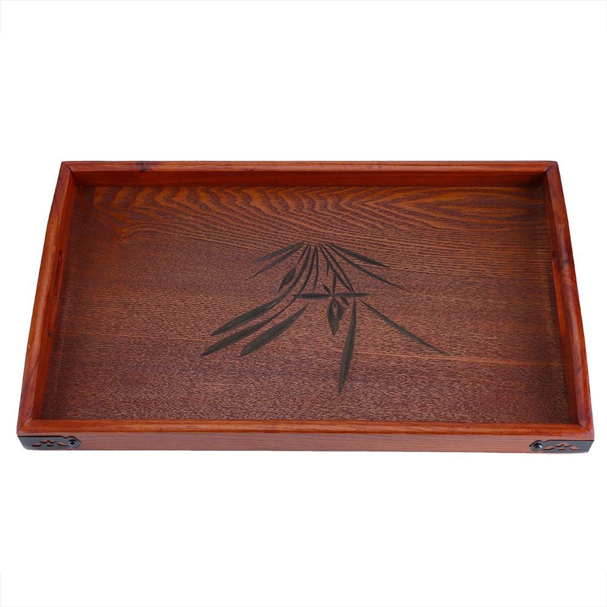 Allecto - Houten Dienblad met Handvat - Stevige Rectangulaire Tray - Voor Dranken en Snacks - Multifunctioneel - Geschikt voor Feestjes - Handig in...