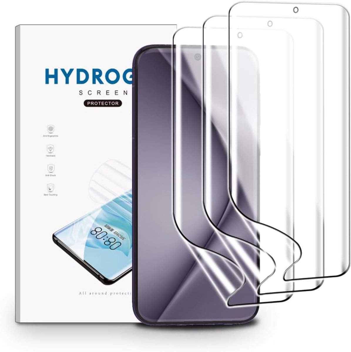 Schermprotector voor Huawei Pura 70 Pro/Pura 70 Ultra, 3 Stuks Schermbeveiliging Ultra Helder, TPU Flexibele Beschermende Zachte Film, Krasvast
