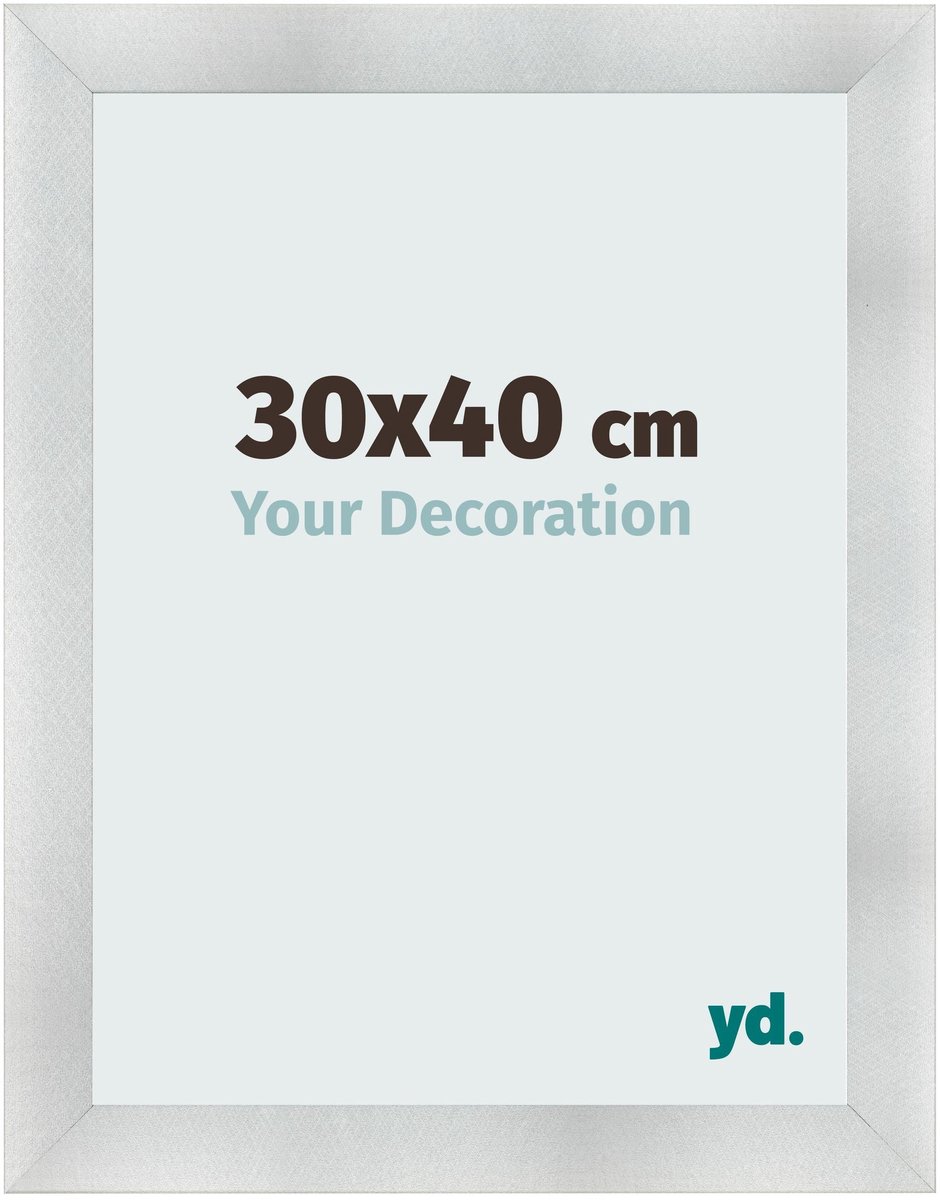 yd. Your Decoration - Fotolijst 30x40 cm - MDF - Aluminium Geborsteld - Pisa