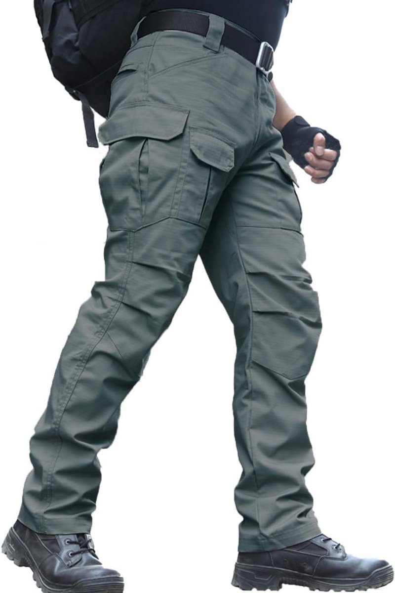 Broek voor heren Relaxed Fit Tactical Combat Army Cargo-werkbroek met meerdere zakken