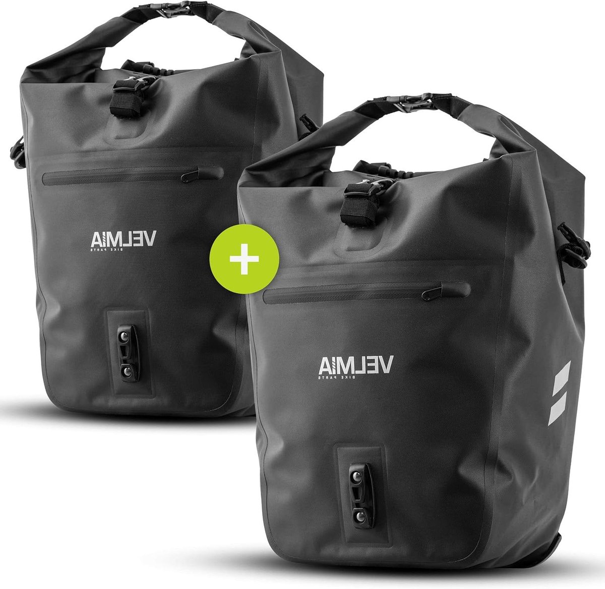 Fietstas Bagagedrager - Waterdichte Tas - Fietsen Boodschappen - 3-in-1 Functionaliteit - 26 Liter - Zwart
