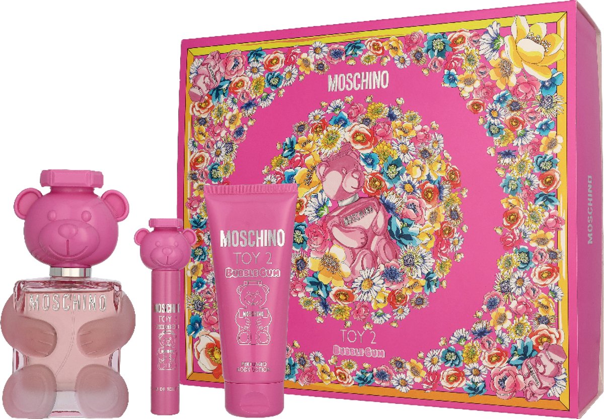 Moschino Toy 2 Bubble Gum Giftset 210 ml - Edt Spray 100ml/Body Lotion 100ml/Edt Spray 10ml