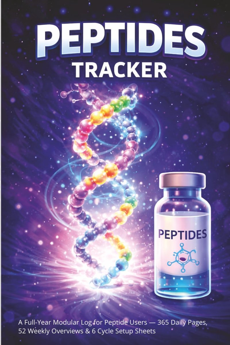 Peptides Tracker: Peptide Protocol Tracking Journal — 365 Daily Pages, 52 Weekly Overviews & 6 Cycle Setup Sheets - ShopVlot