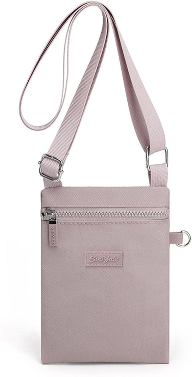 Dames Crossbody Telefoon Tas, Nylon Mobiele Telefoon Portemonnee, Mini Schoudertas met Verstelbare Schouderriem, Handige Kleine Tas voor Vrouwen