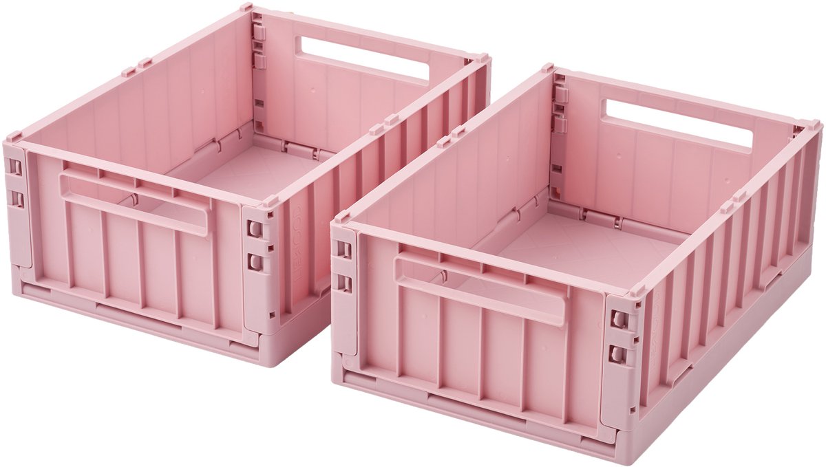 Liewood Weston Opberg Box M - 2 Stuks - Rose Blush