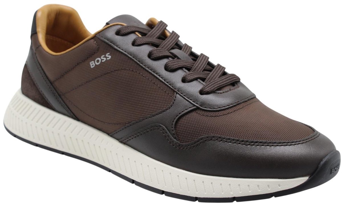 Hugo Boss - Schoenen - Donkerbruin - Heren - Maat 44 -