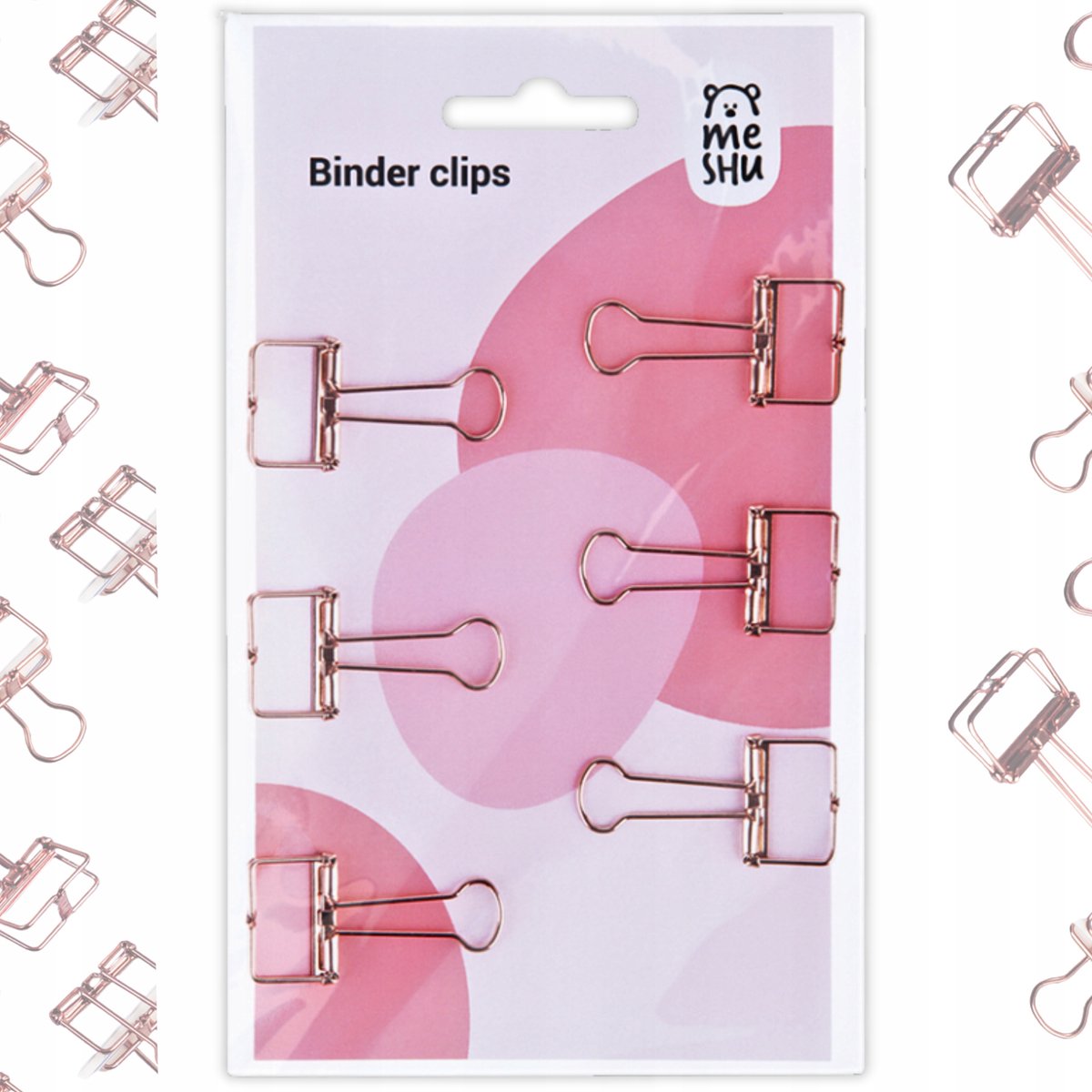 Meshu Roségoud Paperclips 19 mm - Set van 6
