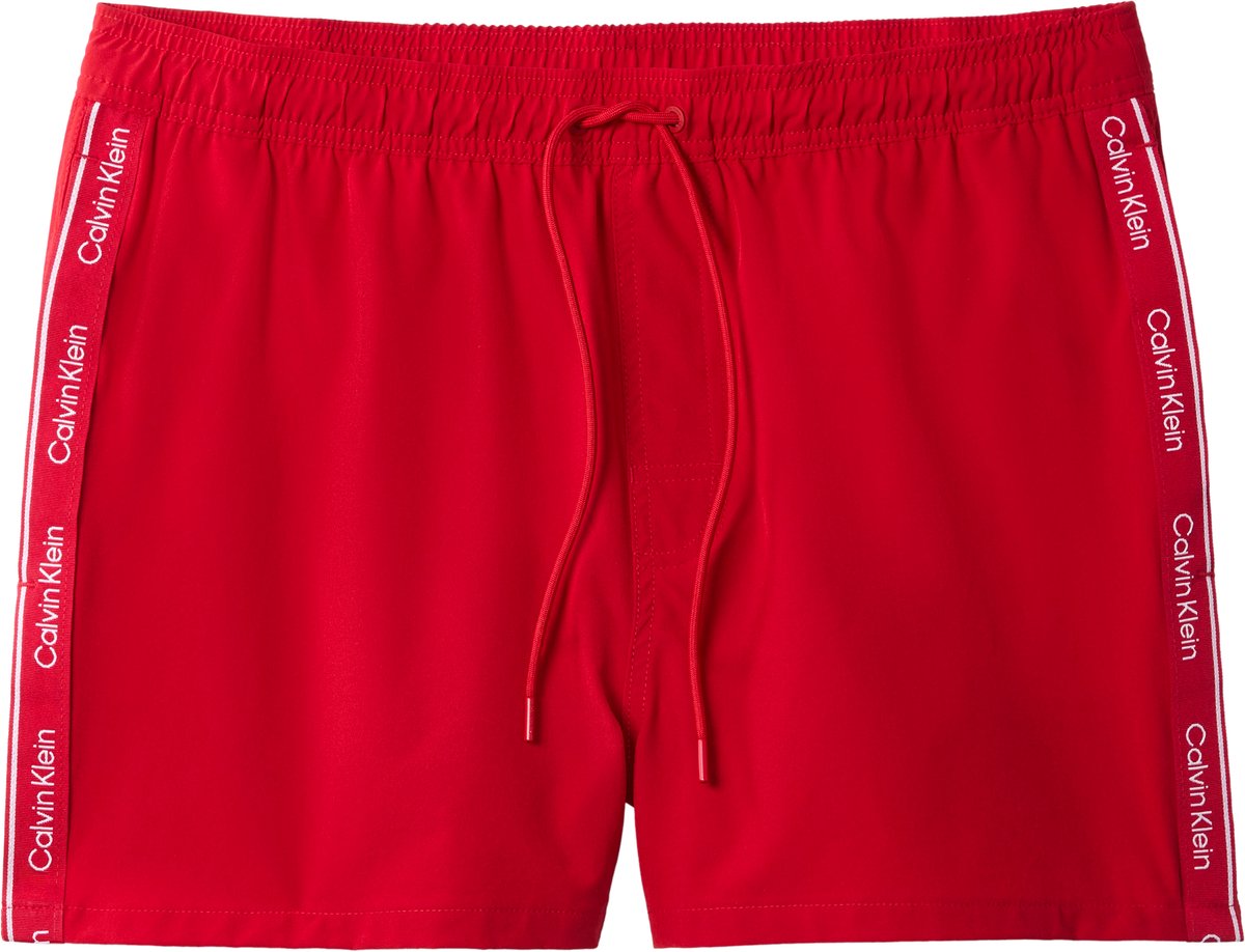 Merkloze Zwembroek Heren - Elastisch, Trekkoord, Rood