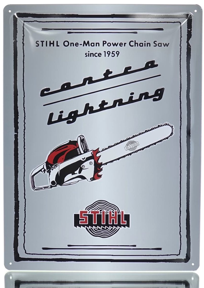 Stihl Heritage metalen bord 30 x 40 cm