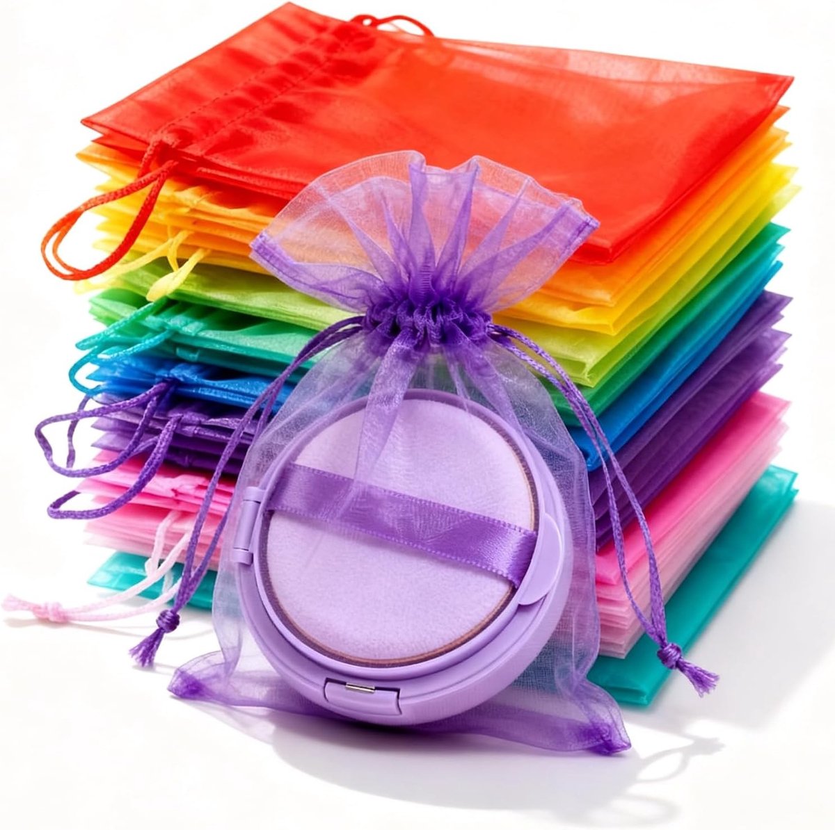 200 Stuks Kleurrijke Organza Zakken 10x15 cm voor Bruiloft, Sieraden, Snoep en Cadeaus