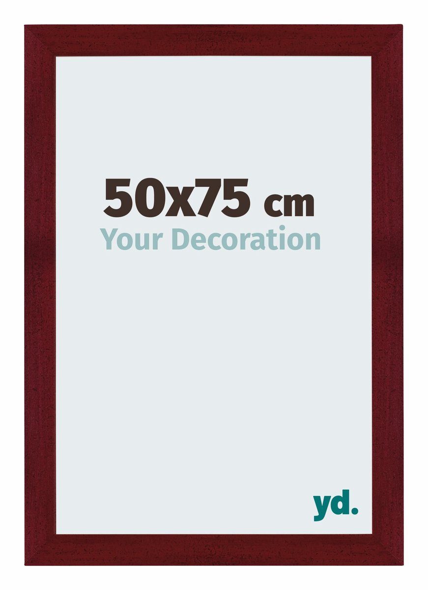 yd. Your Decoration - Fotolijst 50x75 cm - MDF - Wijnrood Geveegd - Mura