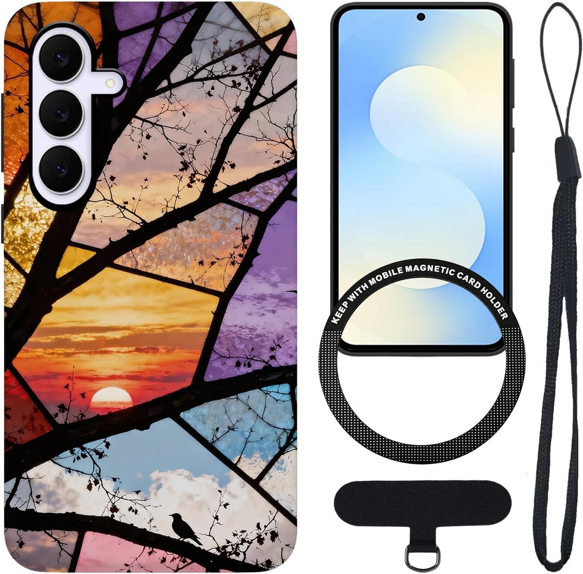2-in-1 Hoes voor Samsung Galaxy S25 FE 5G 6.7" /SM-S731B/DS Beschermhoes in Levendige Kleuren, Tweelaags Schokbestendig, Venster