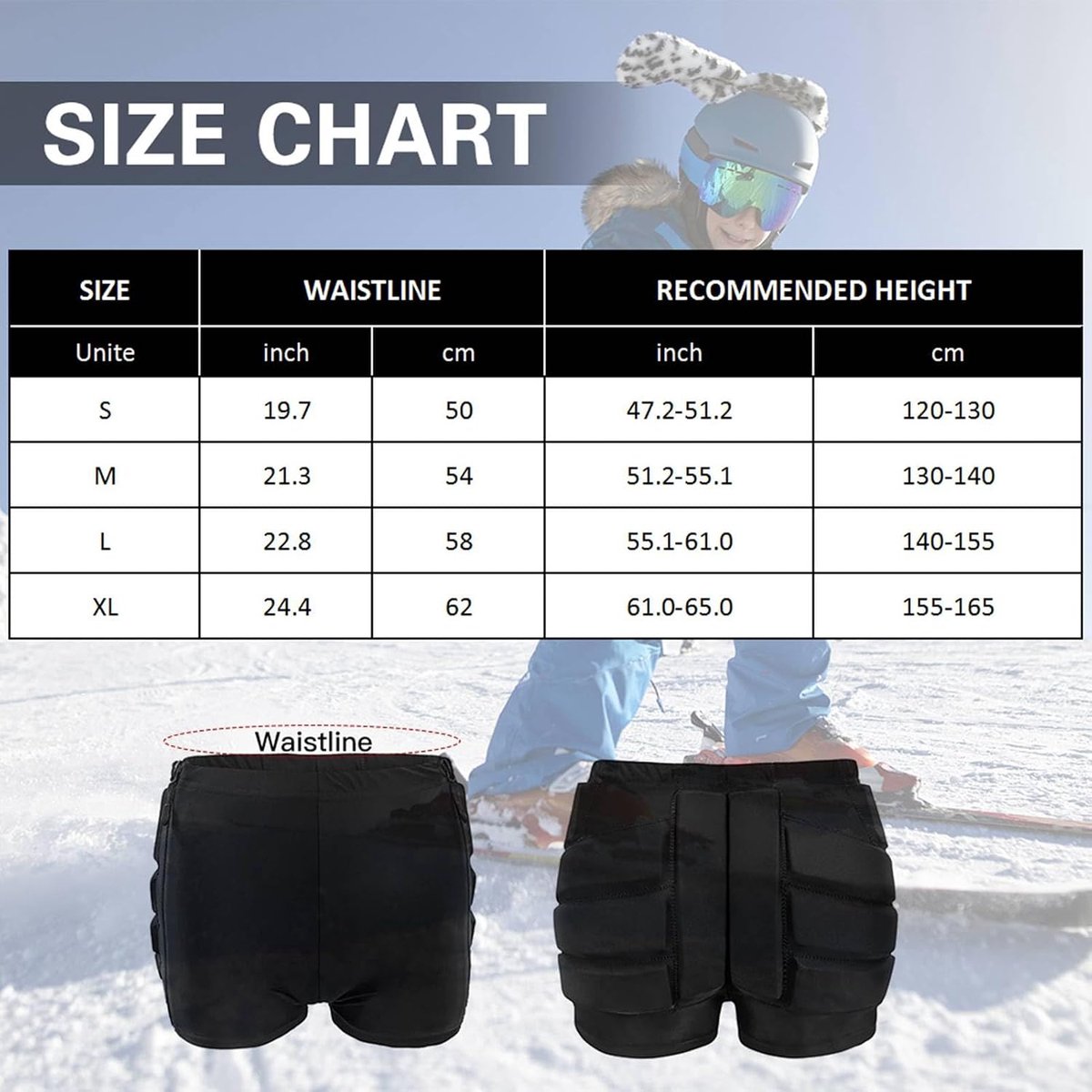 Gevoerde Shorts, Kont met Dubbele Zijkant Ritssluiting Design High-Elastic Fabric Skating Protective Gear Kids For Kids Ice Skating Accessories