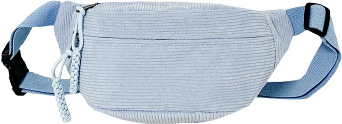 SnelShoppen - Corduroy Dames Schoudertas met Verstelbare Schouderband - Fashionabele Corduroy Heuptas - Groene Crossbody Tas voor Mannen en Vrouwen -