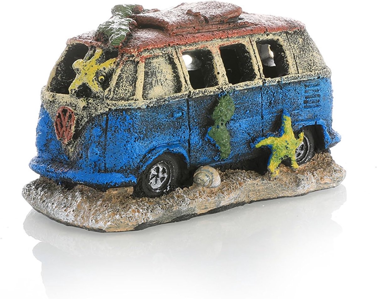 SnelShoppen - Aquarium Shelter Resin Ornaments Simulatie Auto Bus Wrak Decoraties voor Aquatische Dieren, Speel- en Rustplaats, Hoogwaardige Resin, Re