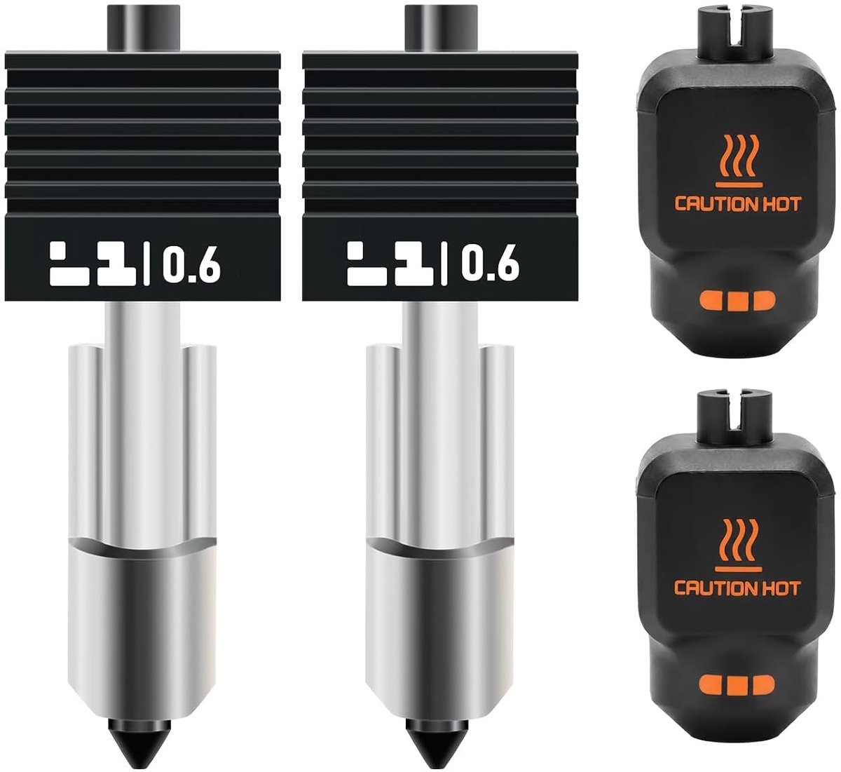 2 x 0,6 mm P2S extruder hotend geïntegreerde hot end voor Bambulab