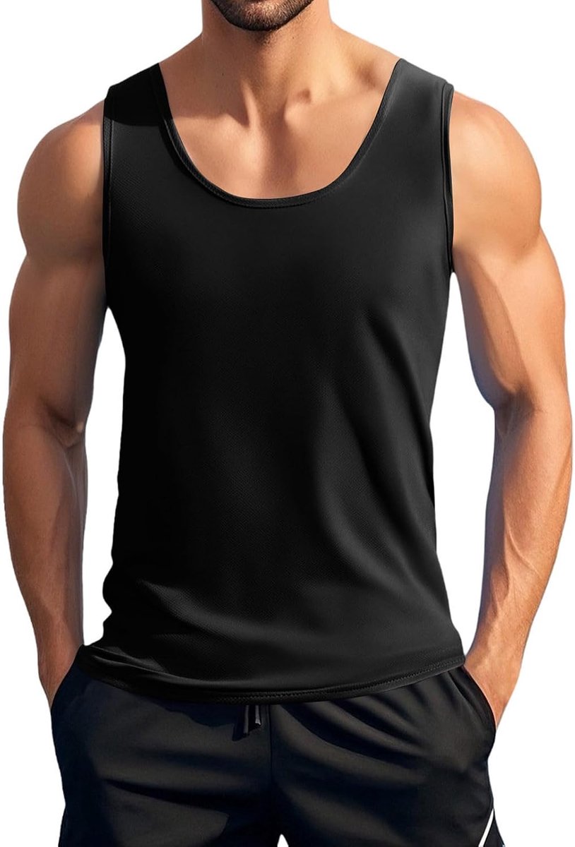Zomershirt met ronde hals voor heren, ideaal voor fitness en sport, dun en casual, effen kleur