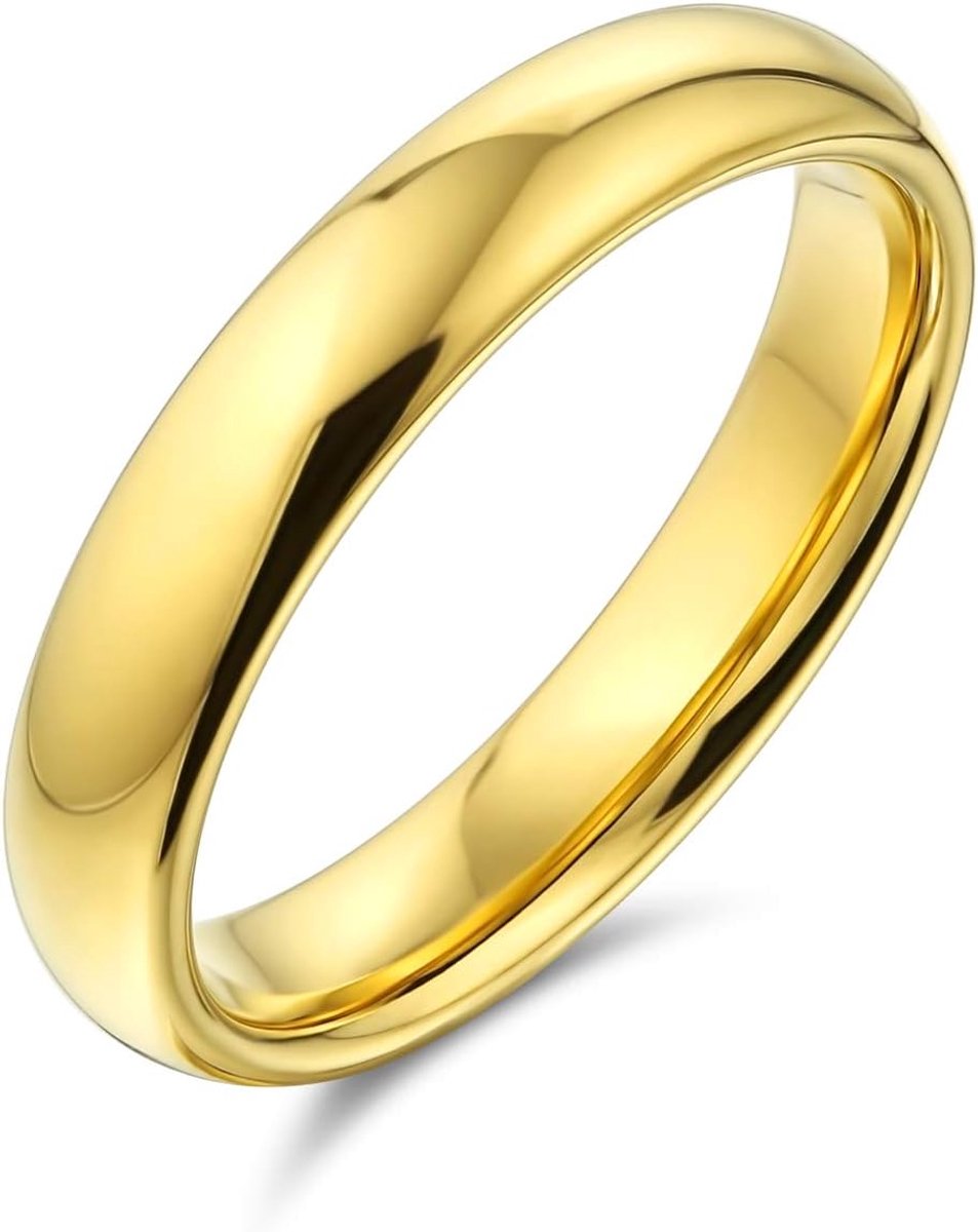 Plain Eenvoudige Dome Koppels Klassieke Zwart Rose Goud Plated Titanium 2-8MM Trouwring Ring Voor Mannen Vrouwen Comfort Fit