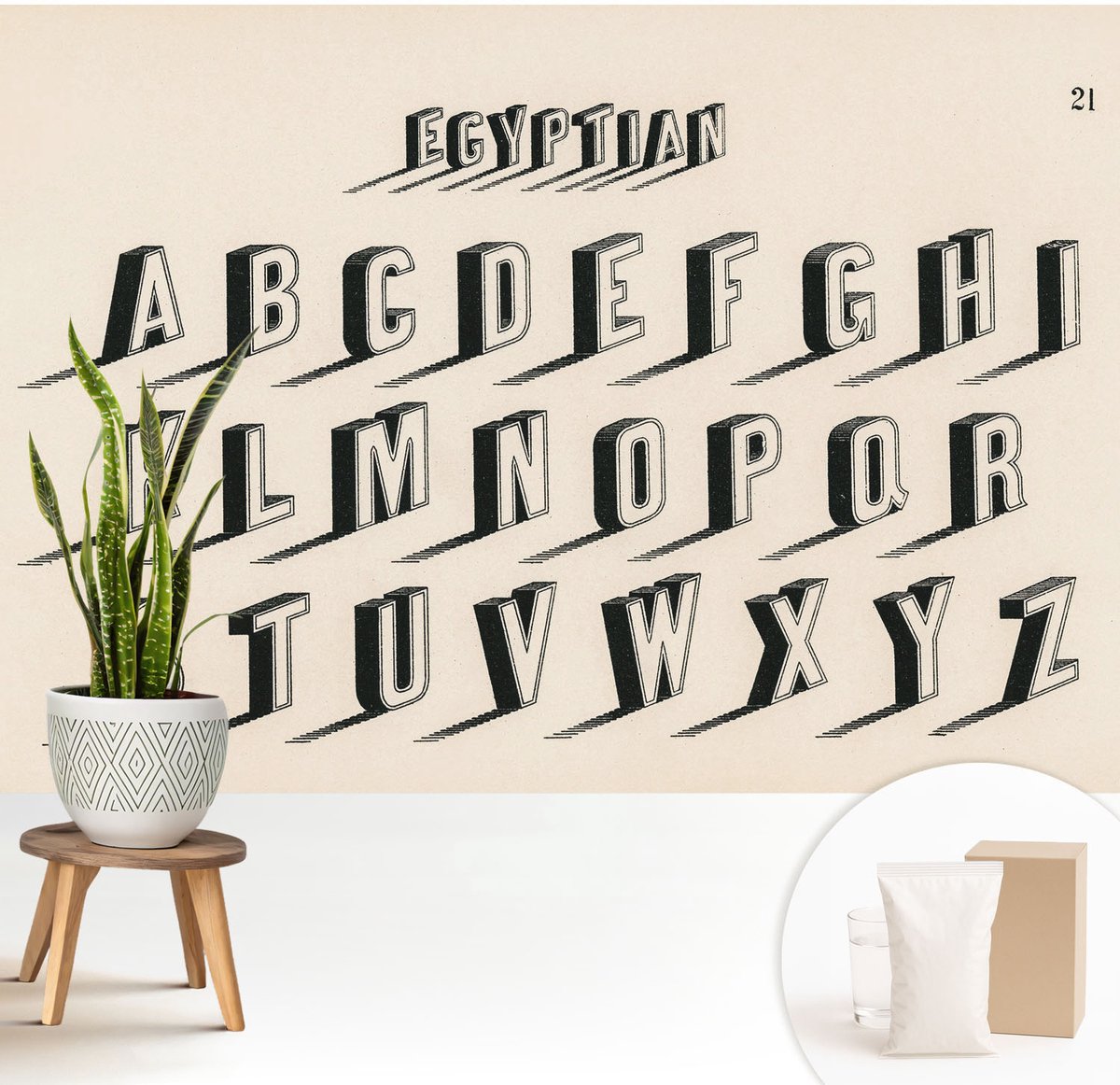 Wallfluent Fotobehang - Wit Vliesbehang - 208x146 cm - Vintage Sfeer Fotobehang Vlies - Hal behang Teksten - Muurschildering - Woonkamer behang