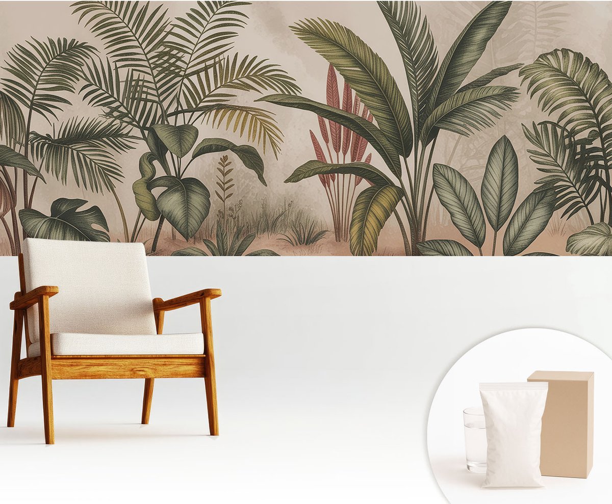 Wallfluent Fotobehang - Groente Vliesbehang - 250x104 cm - Plantmotief Fotobehang Vlies - Hal behang Bloemen En Planten - Muurschildering - Woonkamer behang