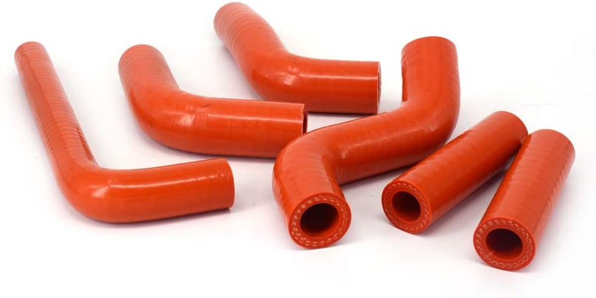 AnXin Motorcycle Orange Reinforced Silicone Radiator Coolant Hoses Kit for 400 450 525 EXC 02-06 - ShopVlot