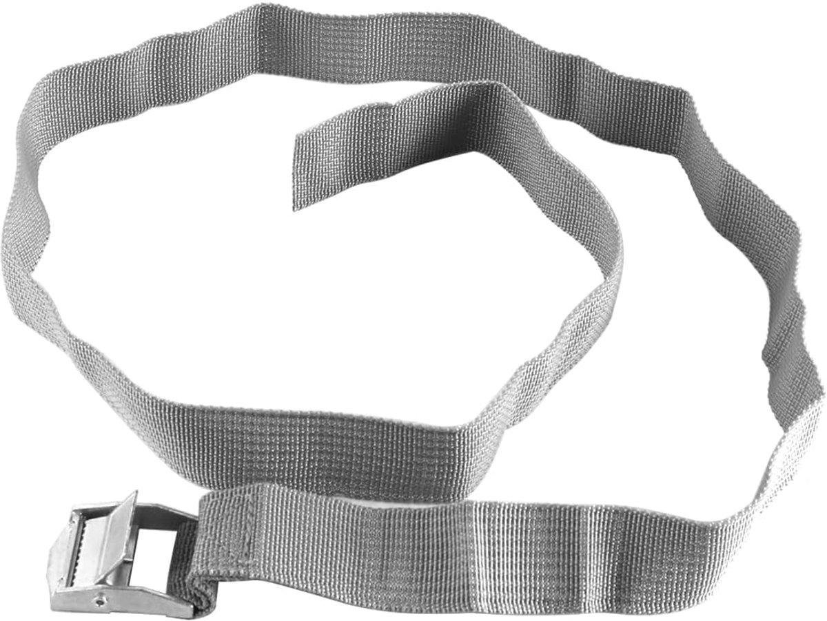 Spanriemen, dakdragerriemen, zwaar uitgevoerd met snelontgrendelingsgesp, roestvrij voor motor-/auto-/fietsendrager, 1 m x 2,5 cm, grijs
