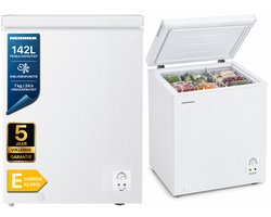 Heinner HCF-HS142E++ Vrieskist – 142 L – Snelvriesfunctie – Mechanische Bediening – Inclusief 1 Mand – Wit – 5 Jaar Garantie
