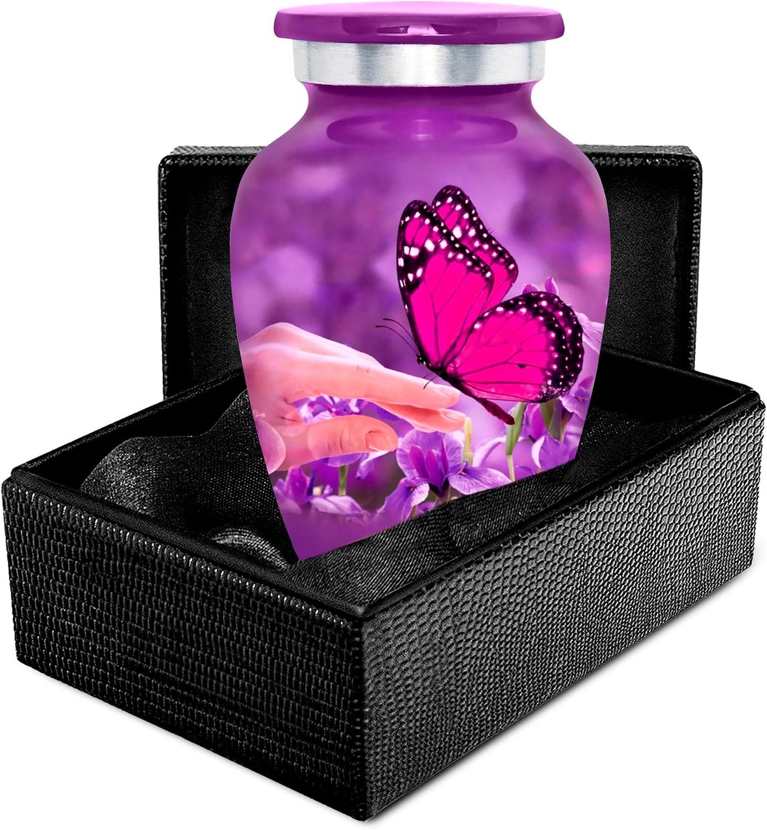 Memorials Keepsake Urnen voor menselijke as - kleine urnen voor menselijke as aandenken, miniatuur urnen voor as met fluwelen zak, kleine urnen voor menselijke as, volwassenen, vrouwen en