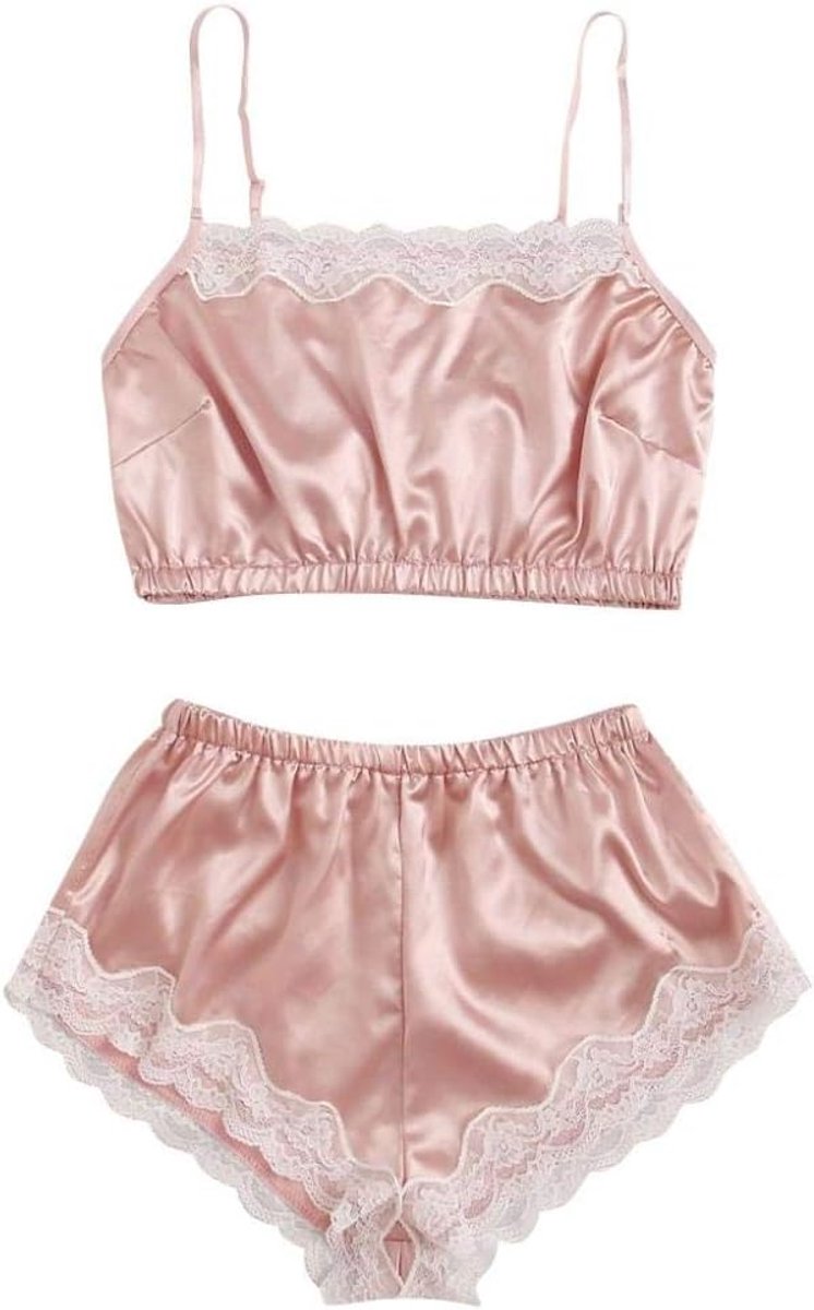 Babydolls, nachtjaponnen & negligés dames Erotische Lingerie Vrouwen Kant Satijn Sexy Ondergoed Porno Nachtkleding Verleiding Draadloze Beha Slips Kostuum