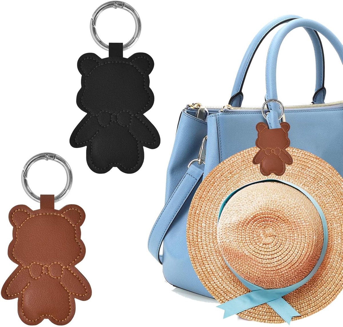 2 stuks magnetische hoedclips, hoedclip, draagbare reistas, hoedclip, hoedhouder, clips, PU-leer, multifunctioneel, modieus, magnetische hoed clip voor zonnehoeden, hoeden, sjaal, handschoen, rugzak