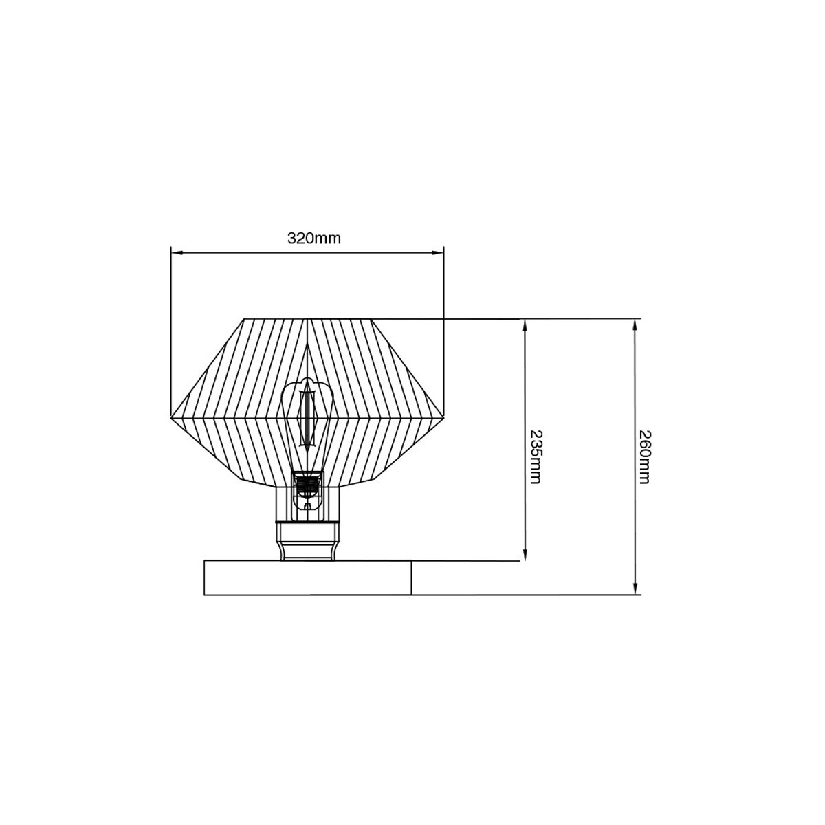 Shuru tafellamp zwart/koper - stalen tafellamp met E27-fitting, diameter 32 cm, hoogte 26 cm, IP20