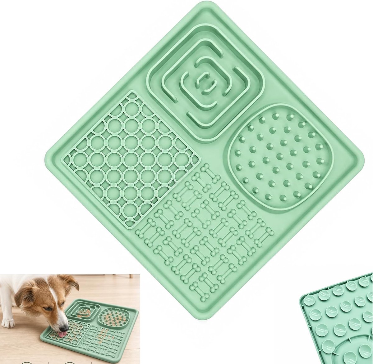 Lekmat voor honden en katten, likmat met zuignap