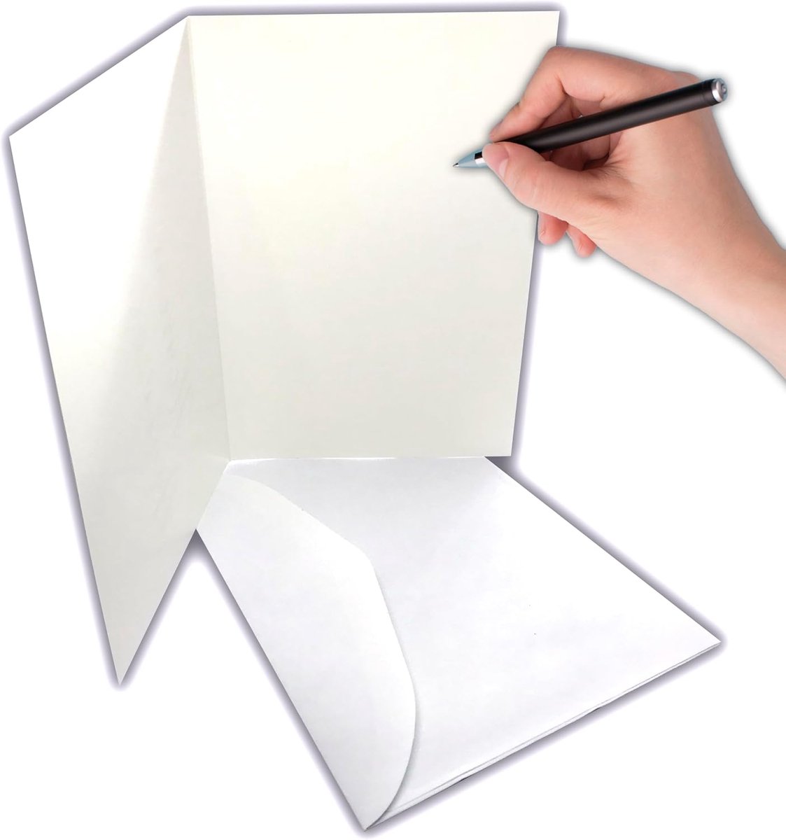 69 – 3054 wenskaart met grote woorden in goud glanzend; levering met bijpassende gekleurde enveloppe; formaat gesloten kaart 11,5 x 17 cm; gemaakt in Frankrijk; met de hand om te schrijven; pen.