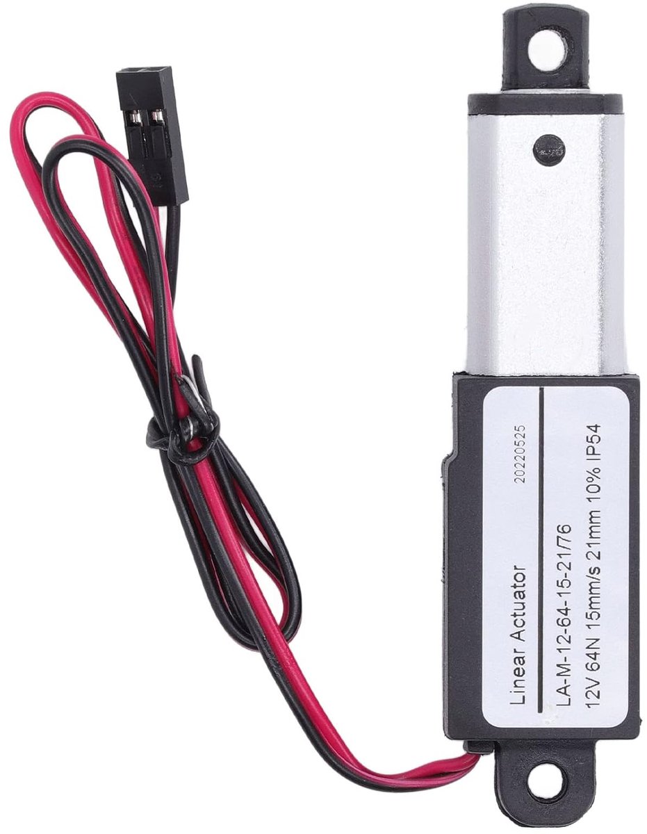 Mini elektrische lineaire actuator 12V - 64N 15 mm/s - IP54 waterdicht - ideaal voor huisautomatisering - ShopVlot