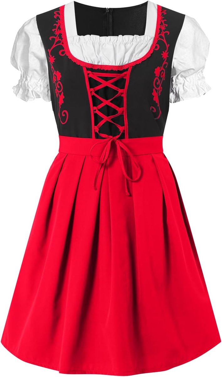 Elegant dirndljurk met kant, compleet set, klassiek, Oktoberfest, speciale gelegenheden