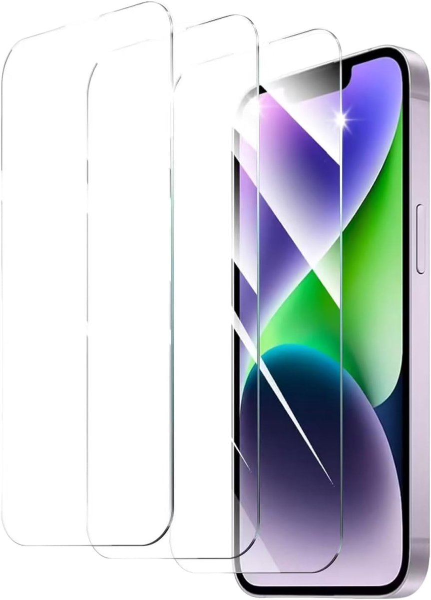 3 stuks gehard glas voor iPhone 14 Plus, iPhone 13 Pro Max, ultra HD schermbescherming, glasbeschermer, beschermfolie, ultra HD, krasbestendig, zonder luchtbellen, hardheid 9H, 6,7 inch, glas met hoge
