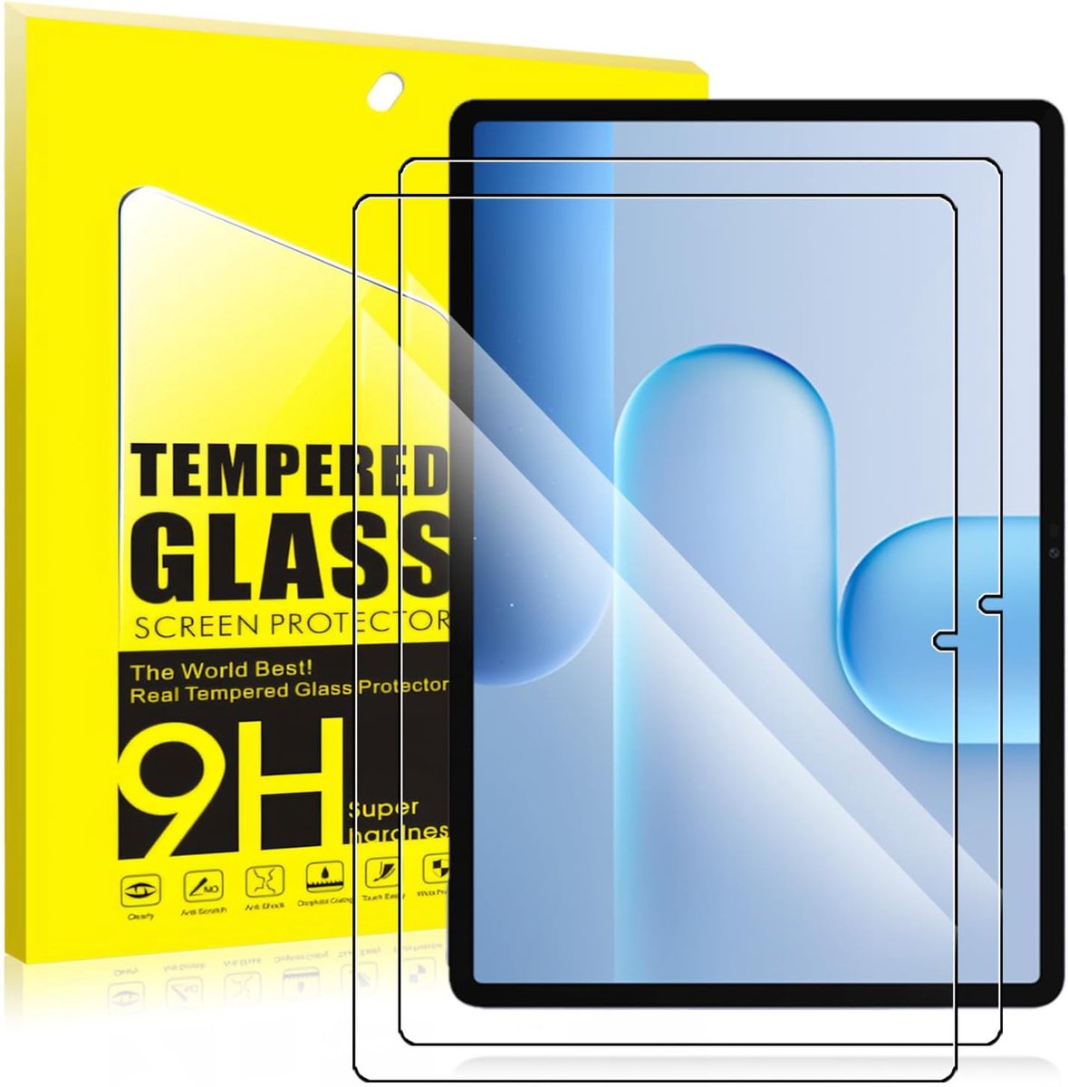 Displaybeschermfolie van gehard glas voor JJGJ P80 11 inch tablet, hardheid 9H, krasbestendig, oliebestendig en vingerafdrukbestendig, zonder luchtbellen, eenvoudige installatie, 2 stuks