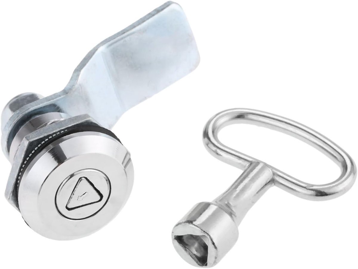 Cam Lock Security Locking met socket spanner sleutels voor deur kast Lock Triangle zilver