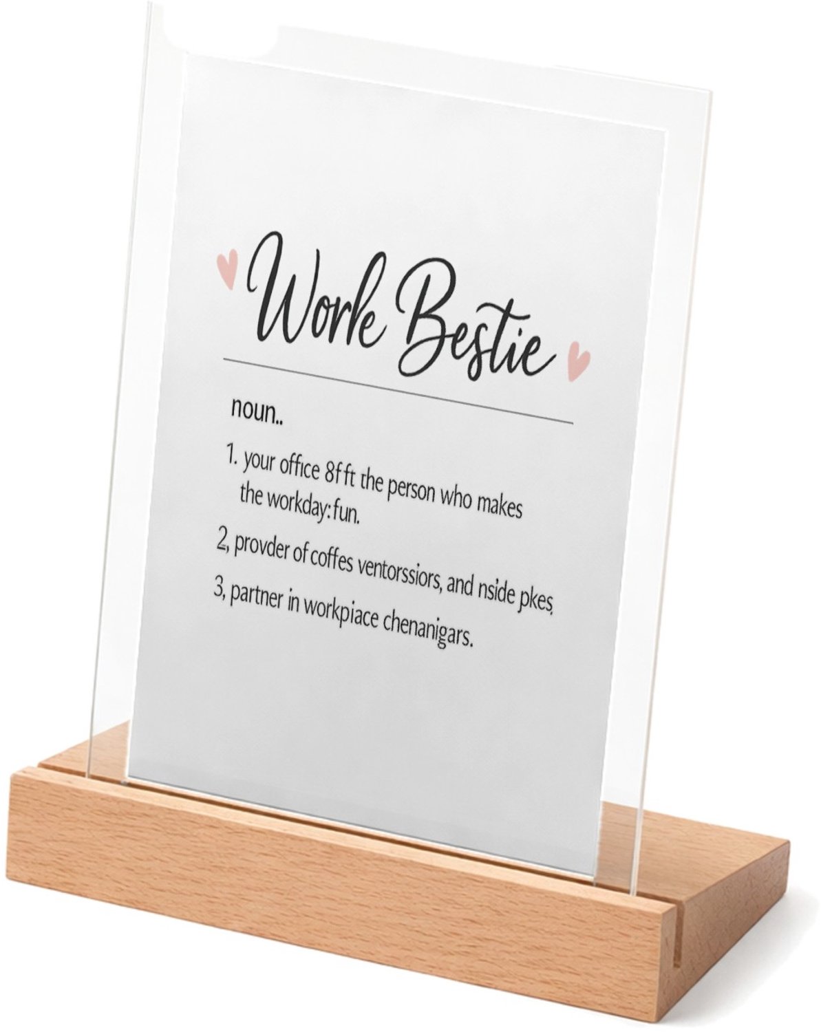 Mr Cadeautjes Glasframe met vaste tekst - design Een vergelijkbare dictionary-opmaak met een warm, grappig co | cadeau Wit
