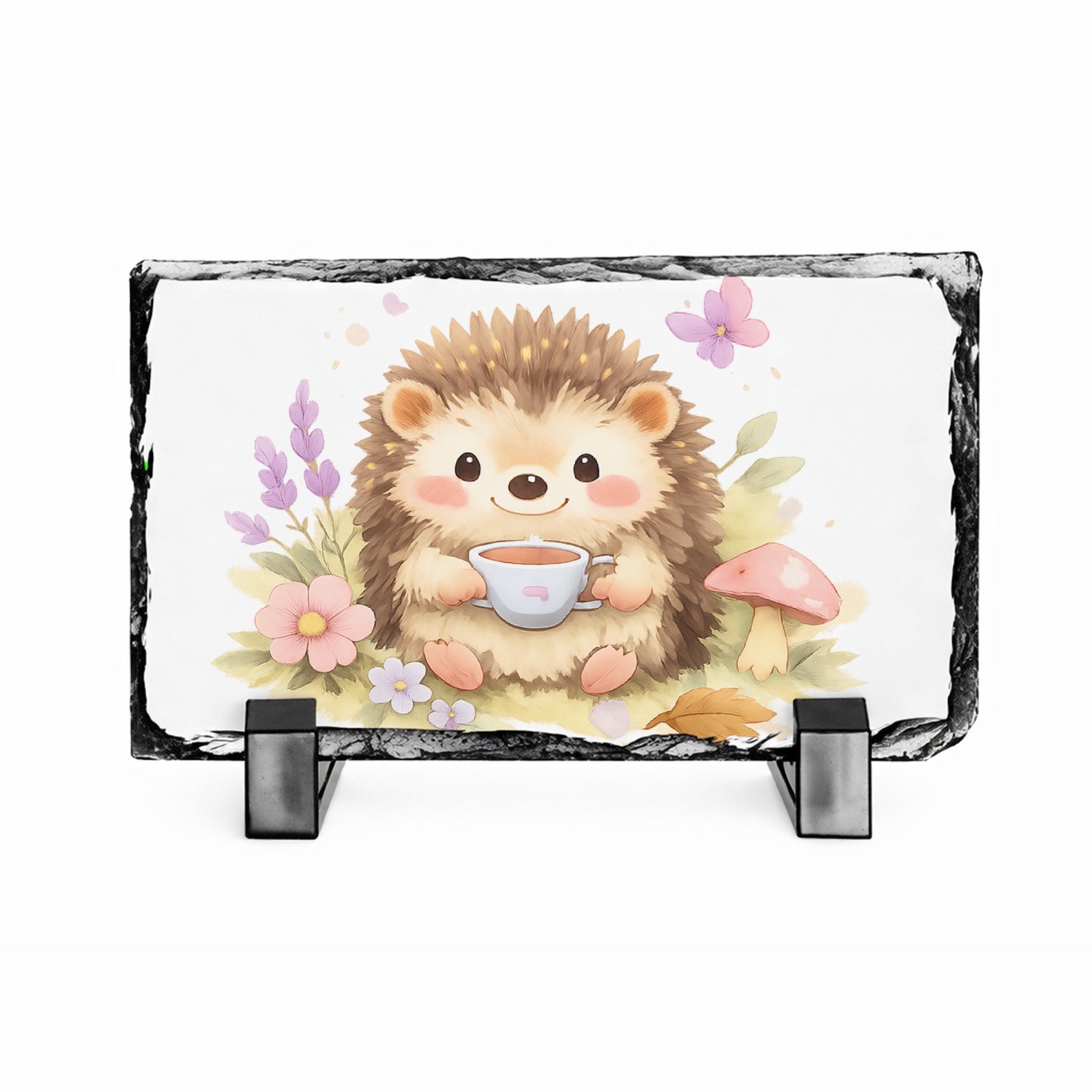 Mr Cadeautjes Leisteen rechthoek 14 x 9 - design Landelijke grap met een vrolijk dier en een korte, plagerige | cadeau Wit
