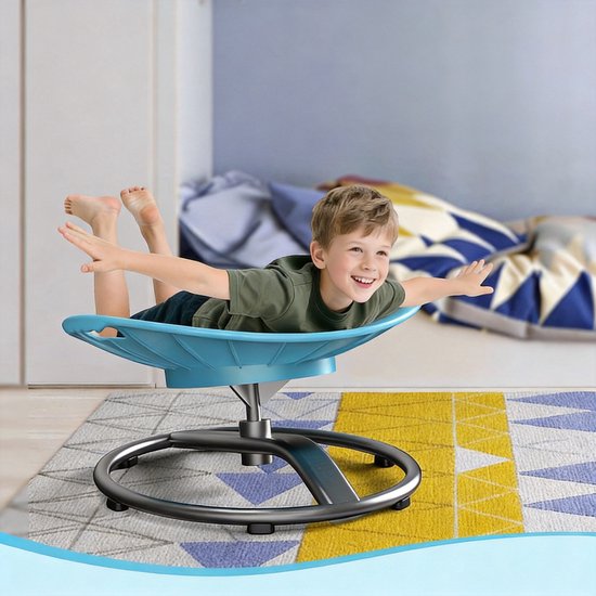 Draai Stoel - Kinder Sensorische Draaistoel - 360° Draaiende Stoel - TOT 100kg - Antislip - Veilig - Balans Speelgoed - Educatief Speelgoed - Voor ADHD & Autisme - Thuis & School - Voor Coördinatie & Evenwicht — afbeelding 2