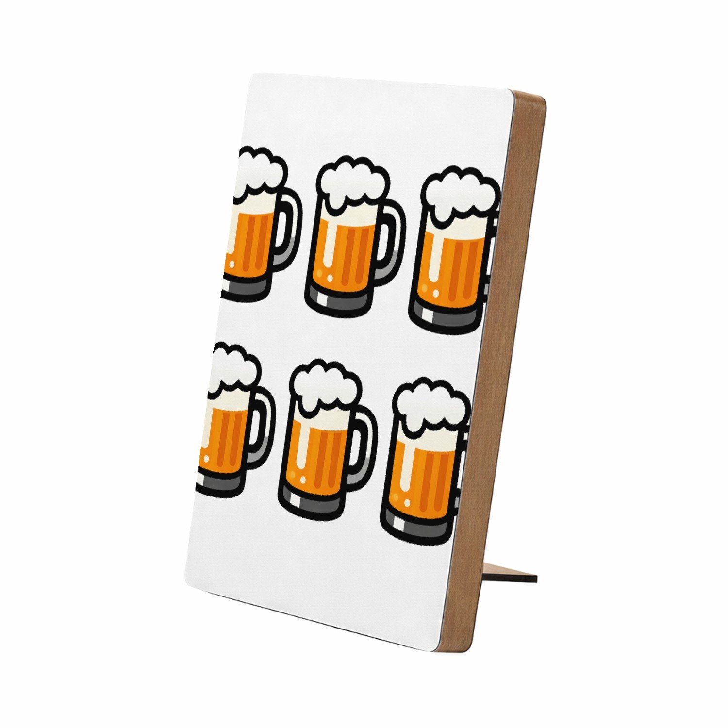 Mr Cadeautjes Glasframe/MDF 12,7 x 17,8 - design Een cadeaudesign rond gezelligheid in plaats van fitness, me | cadeau Wit