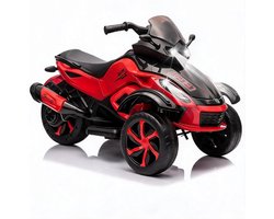 Triumpunpre - Elektrische kinderauto 12V 4.5AH, Dubbele Motoren van 45W, Muziek, LED koplampen - 3 tot 8 jaar, Rood