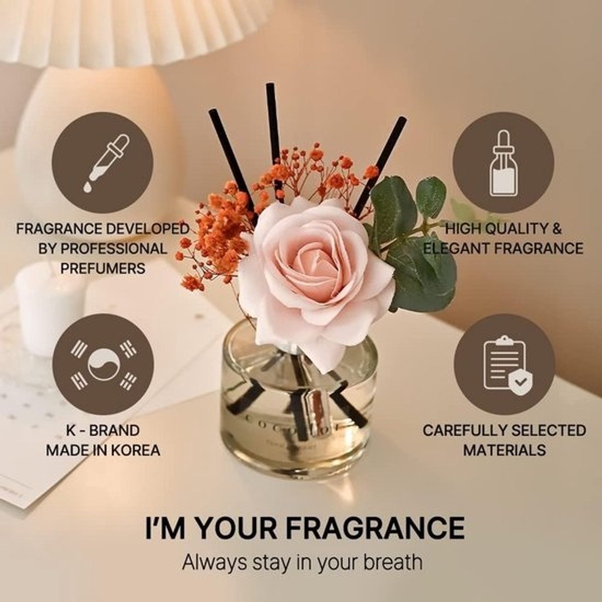 Luxe Rietdiffuser Set met Stokjes - Tuin Lavendel Geur - 189 ml Kamerverspreider voor Huis & Badkamer — cadeau in Wonen & Interieur - foto 2
