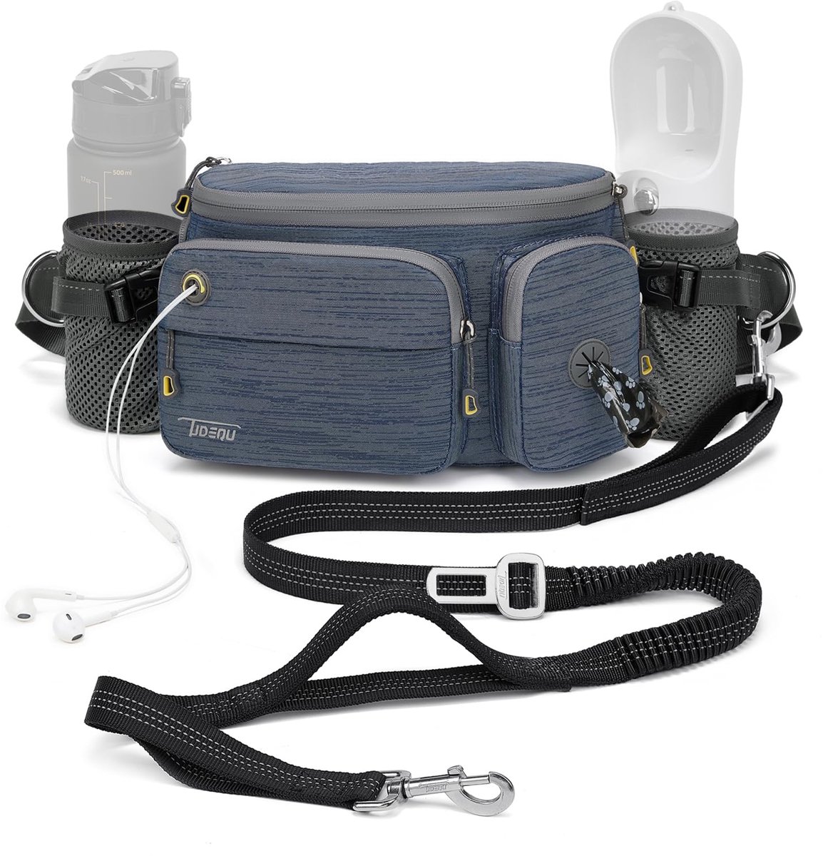 handsfree hondenriem heupriem - 4-in-1 hondenuitlaat met tas - geschikt voor grote honden - ShopVlot