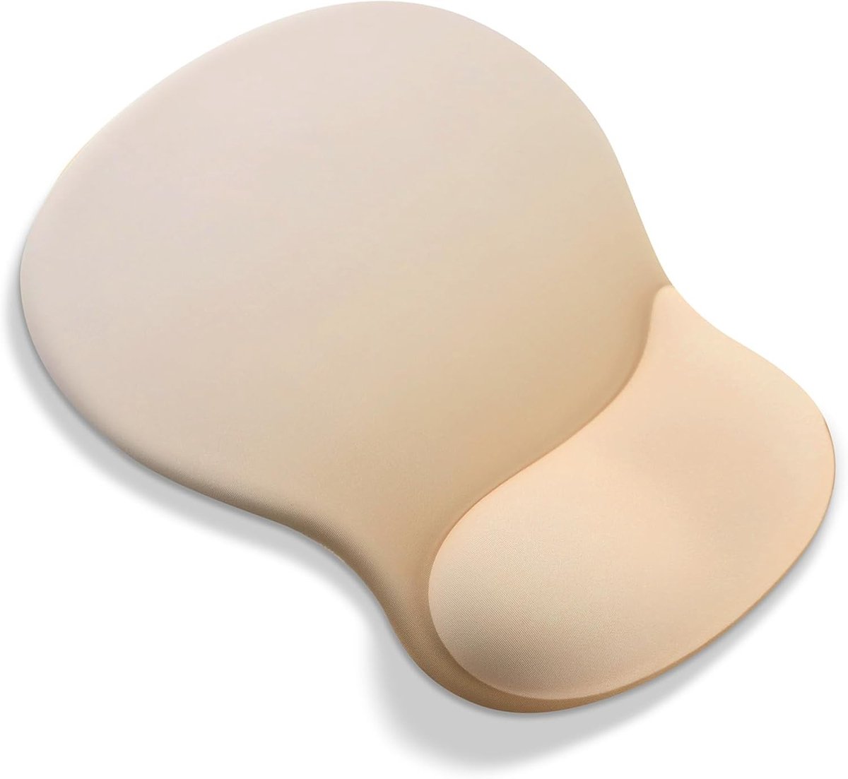 Ergonomische gel muismat met polssteun voor optimaal comfort en ondersteuning tijdens het werken, champagnekleur