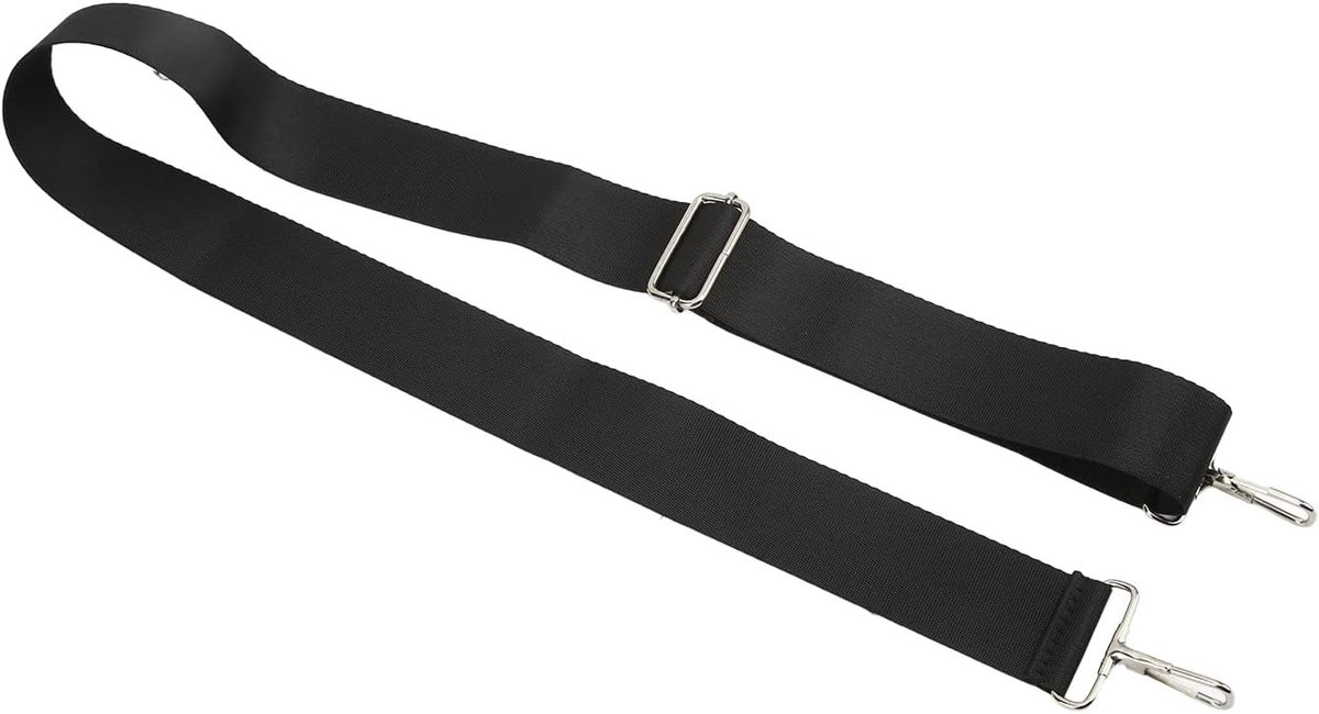 Verstelbare Schoudertasriem van 1M van Nylon met Dubbele Antislip Gesp, Perfect voor Laptop- en Cameratassen, Zwart